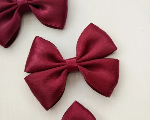 Close-up of handmade hair bow details