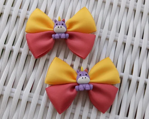 Colourful handmade hair bow designs